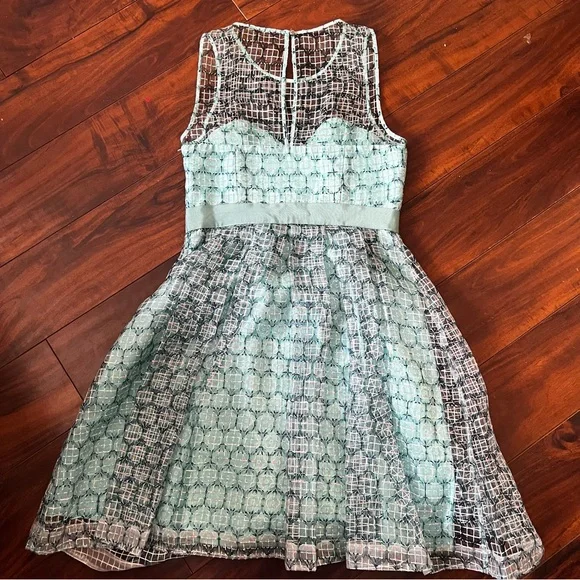 Moulinette Soeurs Green A-Line Sleeveless Dress for Wedding Guest - Picture 3 of 3